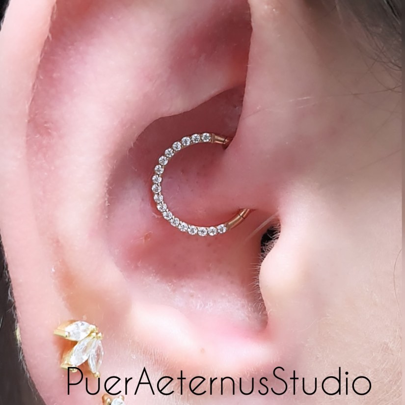 Daithpiercing vstavljen v Puer Aeternus studiu v Sežani
