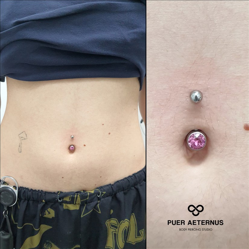 Navel piercing vstavljen v Puer Aeternus studiu v Sežani